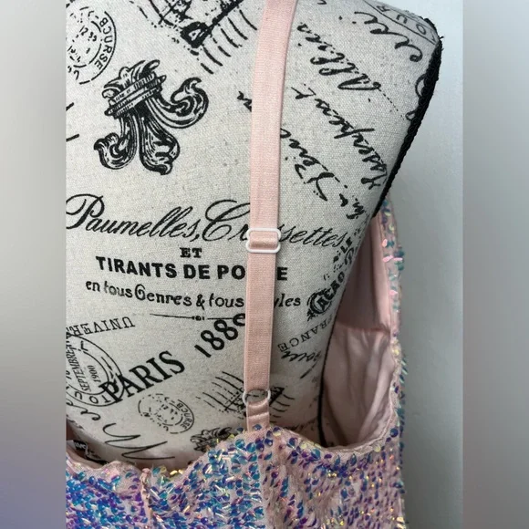 Fashion Nova Keep Your Shine Blush Pink Sequin Lined Dress - Picture 5 of 10